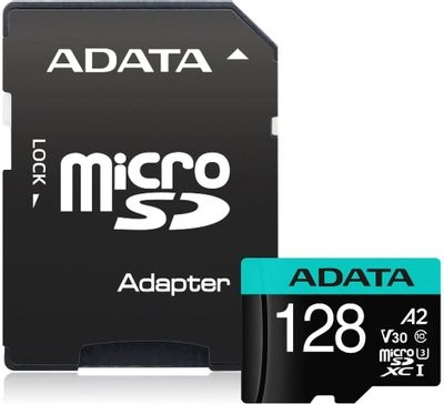 (1039093) Флеш карта microSDXC 128GB A-Data AUSDX128GUI3V30SA2-RA1 Premier Pro + adapter - фото 48826