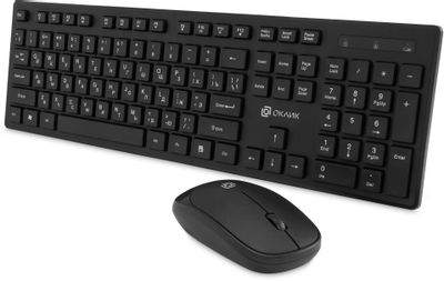 (1039943) Клавиатура + мышь Оклик S255W клав:черный мышь:черный USB беспроводная Multimedia (1909361) 1909361 - фото 49558