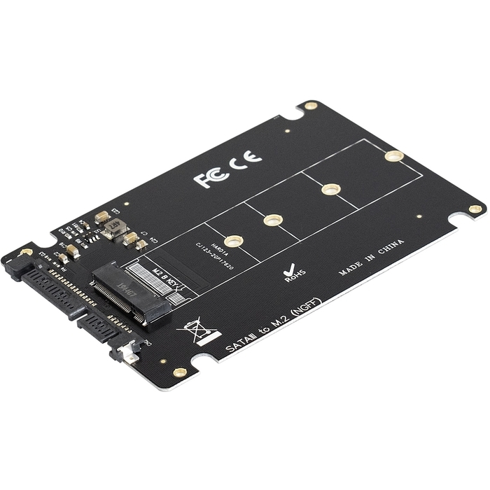 (1040382) Переходник ExeGate EXE-527 (M.2 B key -> 2.5" SATA, для установки SSD M.2 в отсек 2.5") EX283708RUS - фото 50059