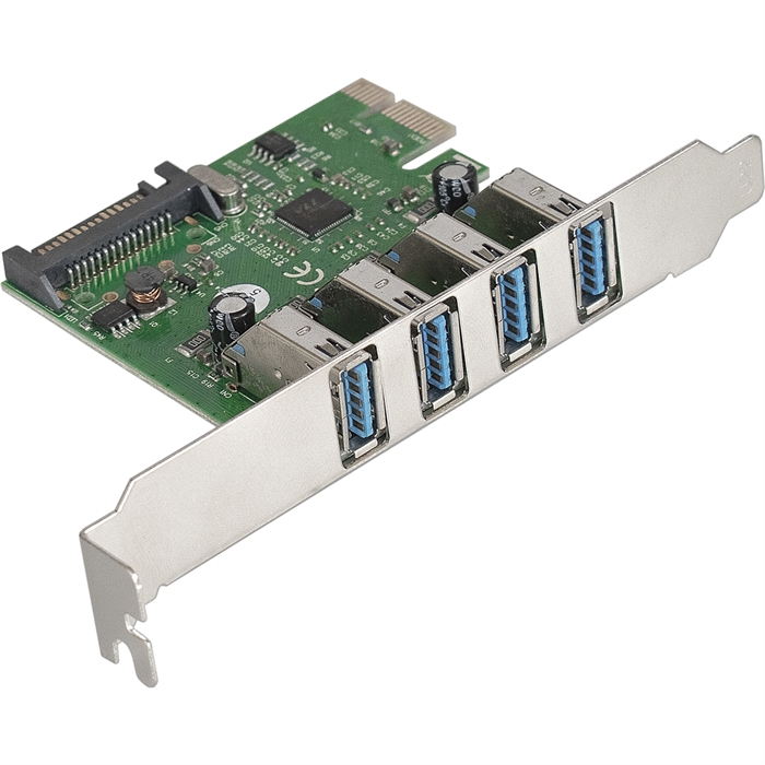 (1040384) Контроллер ExeGate EXE-314 (PCI-E x1 v2.0, 4*USB3.0 ext., разъем доп.питания, VIA Labs Chipset VL805) EX283716RUS - фото 50061