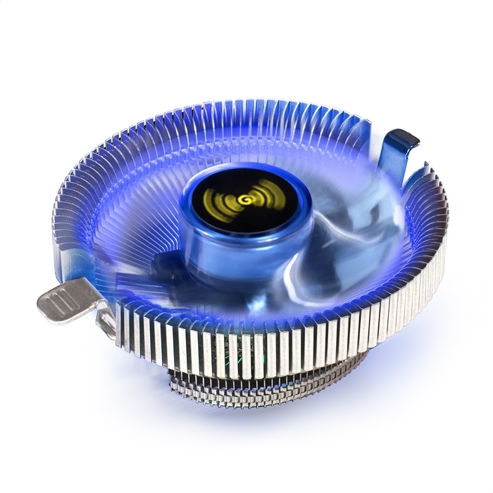 (1040390) Кулер ExeGate Wizard EE91-BLUE (Al, LGA775/1150/1151/1155/1156/1200/1700/1851/AM2/AM2+/AM3/AM3+/AM4/AM5/FM1/FM2/754/939/940, TDP 75W, Fan 90mm, 2200RPM, Hydro bearing, 3pin, 22db, 170г, голубая подсветка, с термопастой, на защелках, Color B EX286146RUS - фото 50067