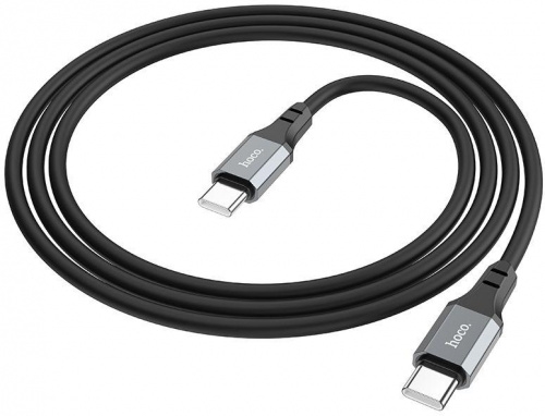 (1040436) Кабель Hoco Spear X86 TYPE-C TO TYPE-C USB Type-C (m)-USB Type-C (m) 1м черный коробка X86 TYPE-C TO TYPE-C - фото 50138