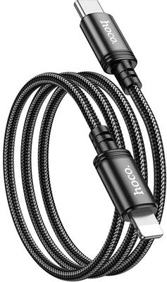 (1040452) Кабель Hoco X89 Wind iP USB Type-C (m)-Lightning (m) 1м черный коробка X89 WIND IP X89 WIND IP - фото 50142