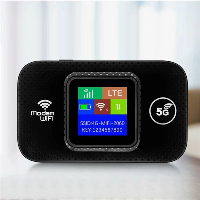 1040487 Роутер wifi c cим картой 4G, черный, экран, Слот для SIM-карты, USB Type-C, 2.4 ГГ, Мбит/с 300. 1040487 - фото 50154
