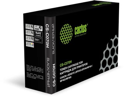 (1039662) Картридж лазерный Cactus CS-C070H 070H черный (10200стр.) для Canon i-SENSYS LBP243/LBP246/MF461/MF463/MF465 CS-C070H - фото 50663
