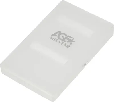 (1037527) Внешний корпус для HDD/SSD AgeStar SUBCP1 SATA USB2.0 пластик белый 2.5" SUBCP1 - фото 50771