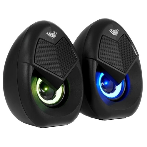 (1041663) Компьютерная акустика AULA N-69 Подключение: 3,5 мм, AUX; Питание: USB; Полнодиапазонные 2.0; Пульт ДУ, управление Громкостью; Многоцветная Подсветка; Мощность: 3+3 W; Пиковая мощность 10W; Импенданс: 4 Ом; AULA N-69 - фото 50796
