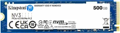 (1041050) Твердотельный накопитель SSD M.2 Kingston 500Gb NV3 Series <SNV3S/500G> (PCI-E 4.0 x4, up to 5000/3000Mbs, 3D NAND, NVMe, 160TBW, 22х80mm) SNV3S/500G - фото 51022