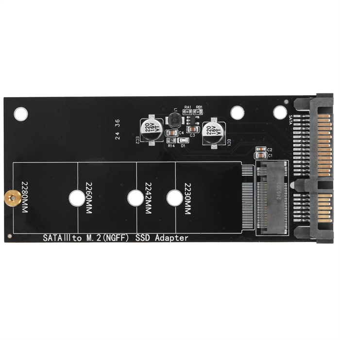 1042402 Адаптер для SSD M.2 SATA в разъем SATA Cablexpert, коробка EE18-M2S3PCB-02 - фото 51435