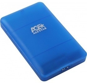 1042441 Внешний корпус USB 3.0 для 2.5" HDD/SSD AgeStar, порт MicroB, SATA III, пластик, синий 3UBCP3 (BLUE) - фото 51437