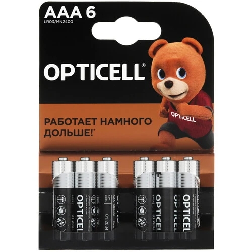 (1042165) Батарея Opticell Basic LR03 AAA (4шт) блистер 5051002 *DURACELL 5051002 - фото 51581