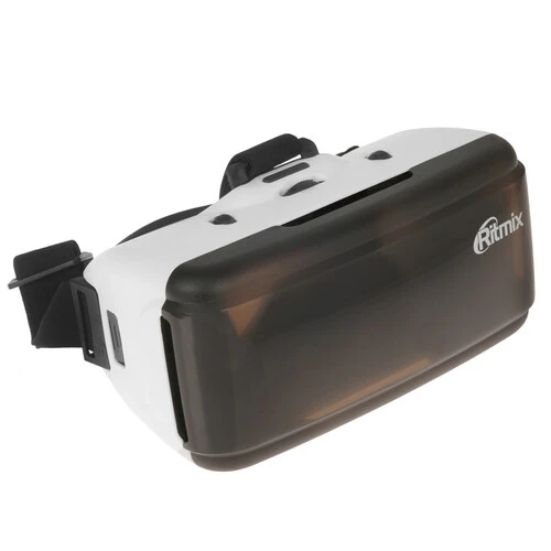 (1042626) Очки виртуальной реальности RITMIX RVR-100, подходит для любых смартфонов с диагональю экрана от 4,5 до 7 дюймов. Материал очков ABS-пластик, оголовное крепление - тканевая резинка. Угол обзора линз 90°-100°, настройка фокусного расстояния RITMIX RVR-100 - фото 51601