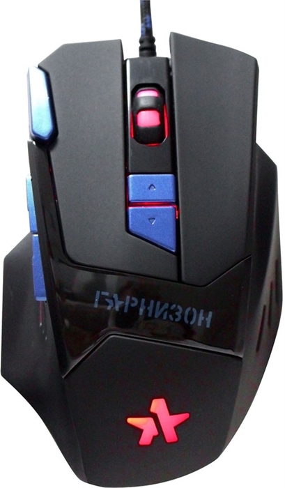 1022672 Проводная игровая мышь Гарнизон, 8кн, 2400 DPI, подсветка, 1.8м, черный, "Адара" GM-770G - фото 51621