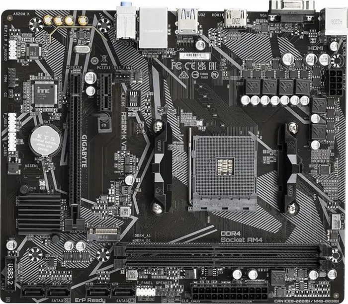 (1037941) Материнская плата Gigabyte A520M K V2 Soc-AM4 AMD A520 2xDDR4 mATX AC`97 8ch(7.1) GbLAN RAID+VGA+HDM A520M K V2-2 - фото 51734