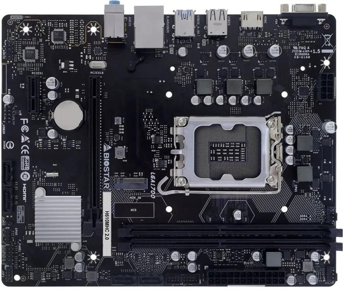 (1042844) Материнская плата Biostar H610MHC 2.0 Soc-1700 Intel H610 2xDDR4 mATX AC`97 8ch(7.1) GbLAN RAID+VGA+ H610MHC 2.0 - фото 51742