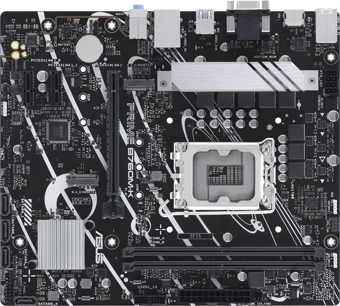 (1042845) Материнская плата Asus PRIME B760M-K D4 Soc-1700 Intel B760 2xDDR4 mATX AC`97 8ch(7.1) GbLAN RAID+VG PRIME B760M-K D4 - фото 51744