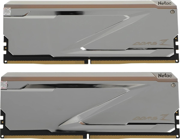 (1042875) Память DDR 5 DIMM 32Gb (16Gbx2) 6600Mhz, Netac Z NTZED5P66DP-32S RGB DDR5-6600 32GB (16GB x 2) C32 Silver, с радиатором NTZED5P66DP-32S - фото 51931