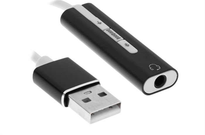 (1042749) ORIENT AU-04PLB, Адаптер USB to Audio (звуковая карта), jack 3.5 mm (4-pole) для подключения телефонной гарнитуры к порту USB, кнопки: громкость +/-, играть/пауза/вперед/назад; Windows/Linux/MAC OS AU-04PLB - фото 51940