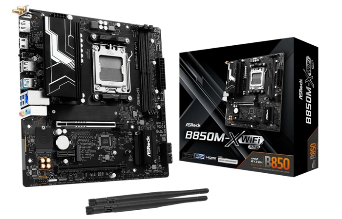 (1042922) Материнская плата Asrock B850M-X WIFI R2.0 Socket AM5 AMD B850 2xDDR5 mATX AC`97 8ch(7.1) 2.5Gg RAID B850M-X WIFI R2.0 - фото 51970