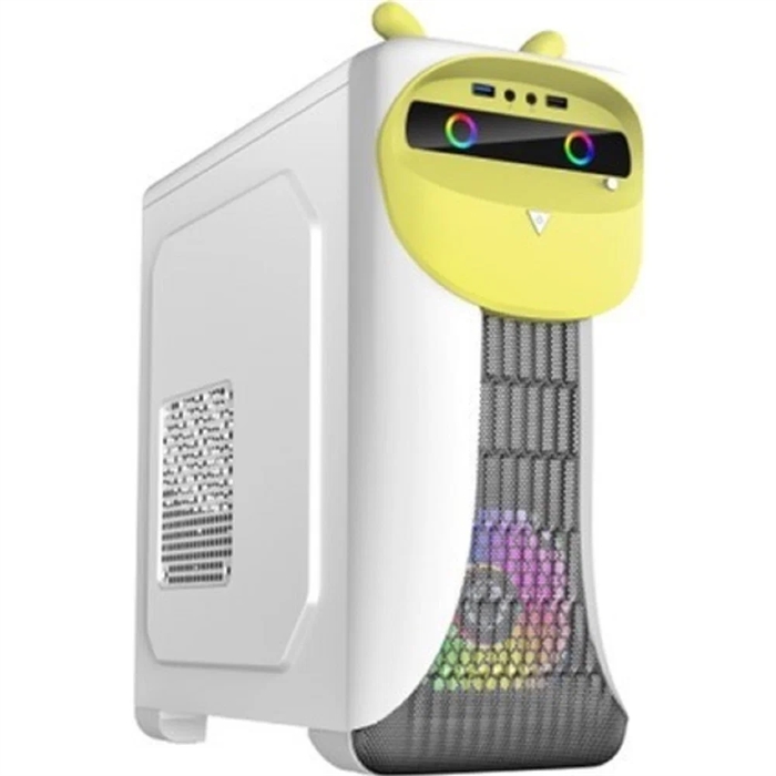 (1043066) GameMax Корпус Cute OWL W-Y без БП (Midi Tower, ATX, Бело-желтый, 1*USB3.0 + 2*USB2.0, 2*120мм) Cute OWL White Yellow - фото 52084