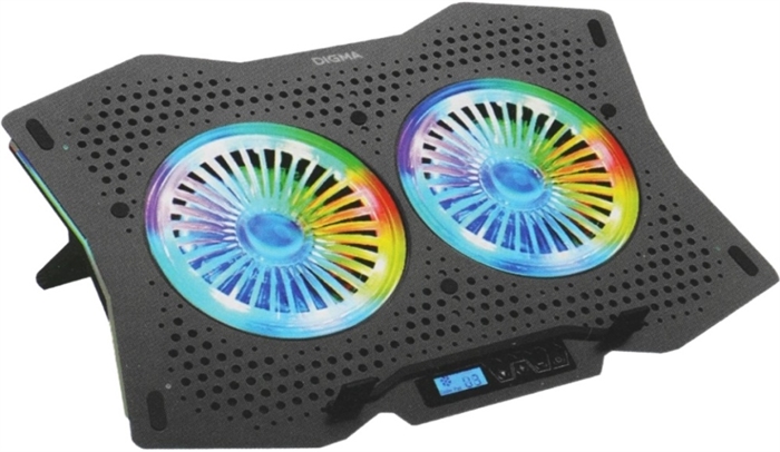 (1043090) Подставка для ноутбука Digma D-NCP180-2x110 18" 410x280x34мм 20дБ 2xUSB 2x 110ммFAN 700г пластик ABS D-NCP180-2X110 D-NCP180-2X110 - фото 52137