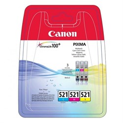 (1004583) Набор картриджей струйных Canon CLI-521 2934B010 голубой+пурпурный+желтый для PIXMA MP540/620/630/980 - фото 5757