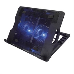(1003383) Подставка для ноутбука CROWN CMLS-940 (Black) 15,6", 2*Fan,blue light,2*USB - фото 6513