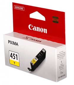 (104039) Картридж струйный Canon CLI-451Y желтый (6526B001) - фото 7588