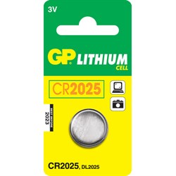 (108037) Батарейка GP lithium 3v CR2025 (1шт.) - фото 8025