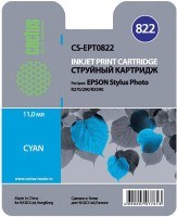 (3330239) Картридж струйный CACTUS CS-EPT0822 голубой для принтеров Epson Stylus Photo R270/ 290/ RX590 , 460 стр., 11 мл. - фото 9422
