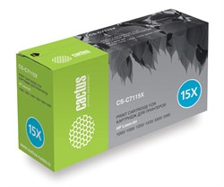 (3330007) Картридж лазерный CACTUS CS-C7115X черный для принтеров HP LaserJet 1000/ 1005/ 1200/ 1220/ 3300/ 3380 3500 стр. - фото 9481