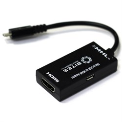 (115205)  Переходник micro USB (BM) -> HDMI (F) + micro USB (BF),   5bites (UA-HHFM-MHL) - фото 9594
