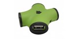 (1110070) USB-концентратор CBR CH-100 Green, 4 порта, USB 2.0, CH 100 Green