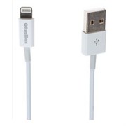 (1006684) OXION DCC022 дата-кабель с возможностью зарядки для iPhone 5/5S/5С, USB 2,0 (M) - Lightning (M), 1м, белый подсветка(OX-DCC022WH)