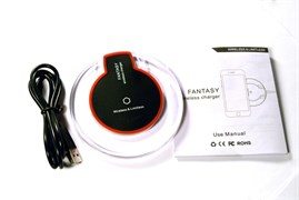 (1007076) Зарядное у-во беспроводное USB KS-is (KS-281R-B) крас+чер KS-281R-B