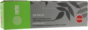 (3330780) Тонер-картридж  лазерный CACTUS CS-TK110 черный для принтера Kyocera FS-720/ 820/ 920/ 1016MFP/ 1116MFP, 6000 стр.