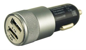 (1008902) Автомобильное зарядное устройство Buro TJ-189 2xUSB 2.1A+1A универсальное черный TJ-189
