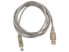 (1008932) Кабель USB 2.0 (AM) -> B type (BM) VCOM VUS6900-1.8MTP прозрачная изоляция