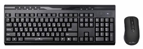 (1009607) Клавиатура + мышь Oklick 280M клав:черный мышь:черный USB беспроводная Multimedia