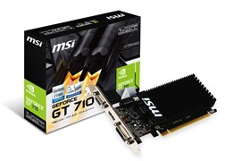 (1009595) Видеокарта MSI PCI-E GT 710 1GD3H LP NV GT710 1024Mb 64b DDR3 954/1600 DVIx1/HDMIx1/CRTx1/HDCP Ret l