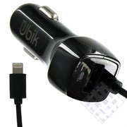(1009765) АЗУ Ubik UCS12L Lightning + USB, 2.1A (black)