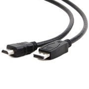 (1011480) Кабель DisplayPort->HDMI Cablexpert CC-DP-HDMI-3M, 3м, 20M/19M, черный, экран, пакет