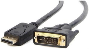 (1011475) Кабель DisplayPort->DVI Cablexpert CC-DPM-DVIM-3M, 3м, 20M/25M, черный, экран, пакет