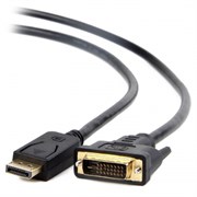 (1011474) Кабель DisplayPort->DVI Cablexpert CC-DPM-DVIM-1.8M, 1.8м, 20M/25M, черный, экран, пакет
