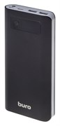 (1011214) Мобильный аккумулятор Buro RB-20000-LCD-QC3.0-I&O Li-Ion 20000mAh 3A+2A черный/темно-серый 2xUSB