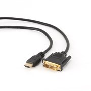 (1011991) Кабель HDMI-DVI Cablexpert CC-HDMI-DVI-10MC, 19M/19M, 10м, single link, черный, позол.разъемы, экран, пакет