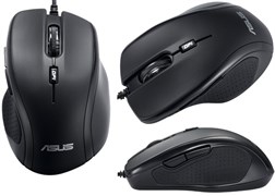 (1012143) Мышь Asus UX300 черный оптическая (1600dpi) USB (5but)