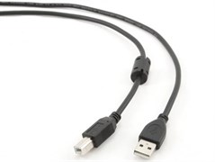 (1012218) Кабель USB 2.0 Pro Cablexpert, AM/BM, 4.5м, экран, феррит.кольцо, черный, пакет
