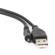 (1012216) Кабель USB 2.0 Pro Cablexpert CC-USB-AMP25-0.7M, AM/DC 2,5мм 5V 2A (для планшетов Android), 0.7м, экран, черный, пакет