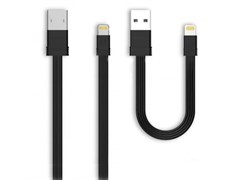 (1013451) USB кабель Lightning REMAX Tengy RC-062i (комплект из двух кабелей 1m и 0.16m) black